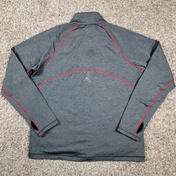 REI Full Zip Jacket Men's Size XL Thumbholes Stretch Sweater Gray/Red Activewear - Picture 6 of 8